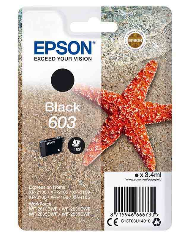 Acheter Cartouche D'encre Epson T603 Etoile De Mer Noir Bon état - 13,98 € Cartouche D'encre Epson T603 Etoile De Mer Noir Bon état - reconditionné disponible sur Electro Depot